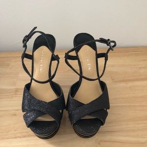 Black platform heels